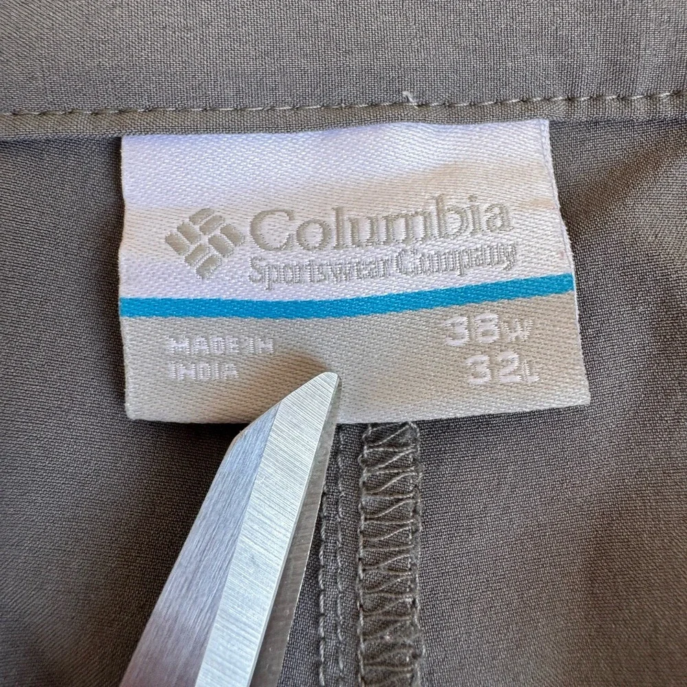 Columbia PFG Men's Gray Fishing Pants 38x32 Omni-Shade Omni-Wick Performance